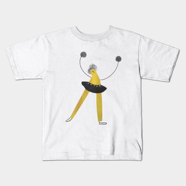 Balerina Kids T-Shirt by ziaaarts